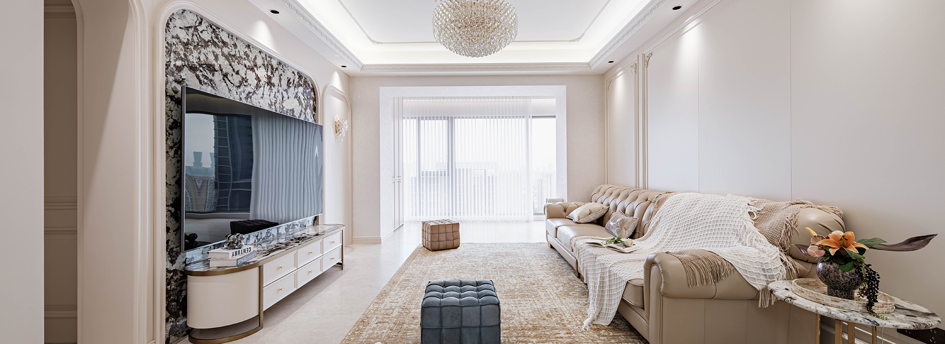 月亮灣壹號(hào)裝修,法式輕奢風(fēng)格